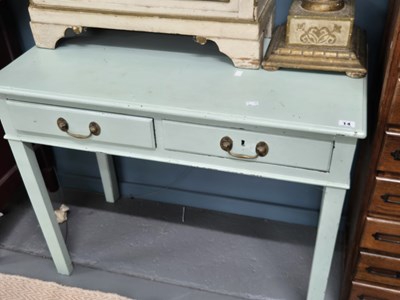 Lot 14 - A George III mahogany side table with two...