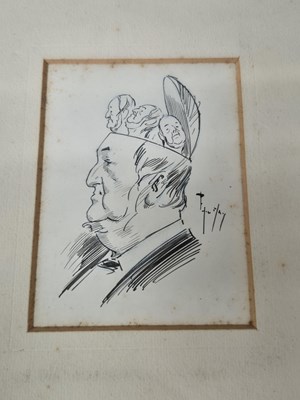 Lot 21 - A small folio collection of loose drawings and...