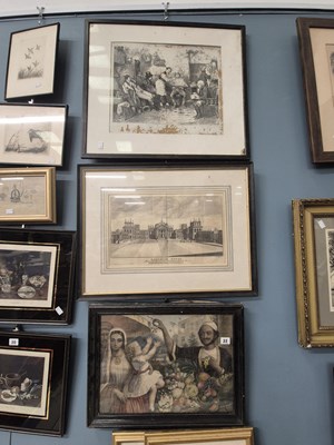 Lot 22 - An 18th century print of Blenheim House,  a...