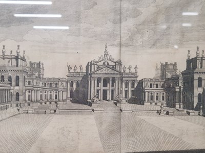 Lot 22 - An 18th century print of Blenheim House, a...