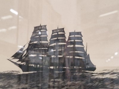 Lot 23 - A good group of six monochrome etchings,...