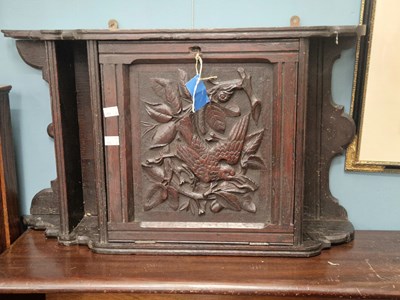 Lot 24 - A wall cupboard. H 42 W 73 D18cm