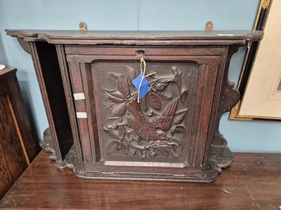 Lot 24 - A wall cupboard. H 42 W 73 D18cm