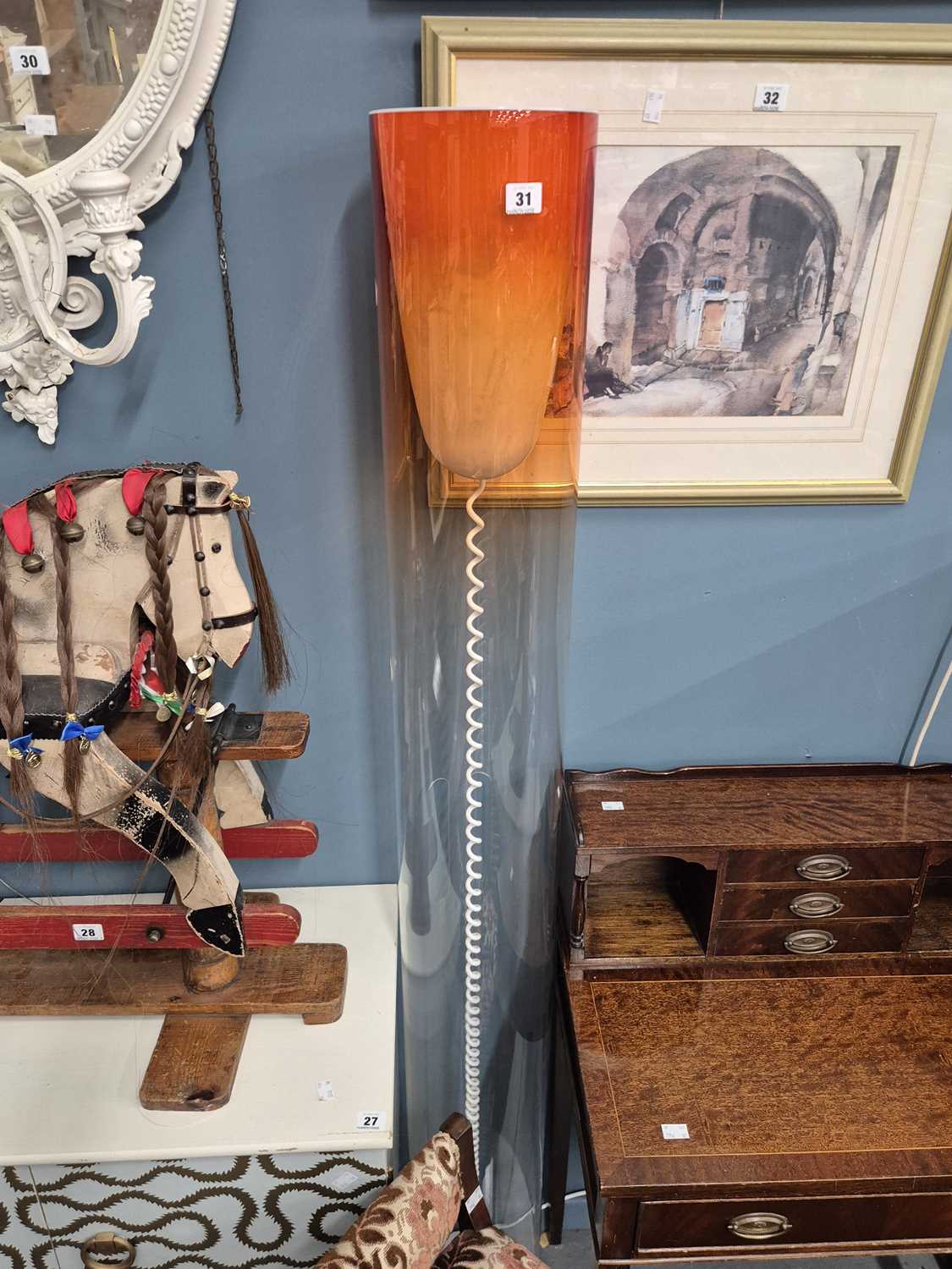 Lot 31 - A vintage/retro uplighter standard lamp