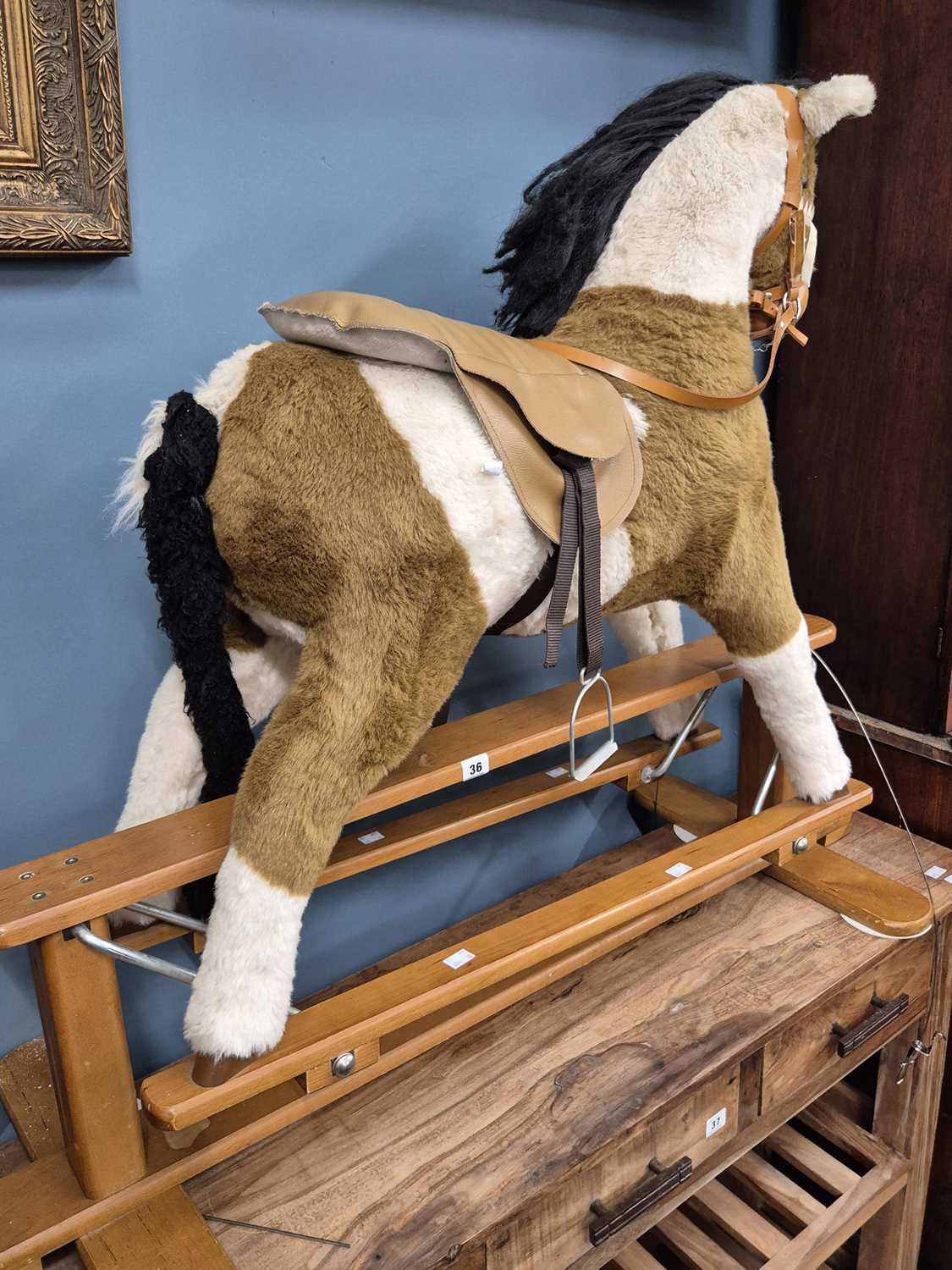 Lot 36 - A large vintage rocking horse