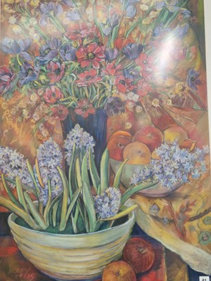 Lot 41 - A large pastel drawing, still life with fruits...