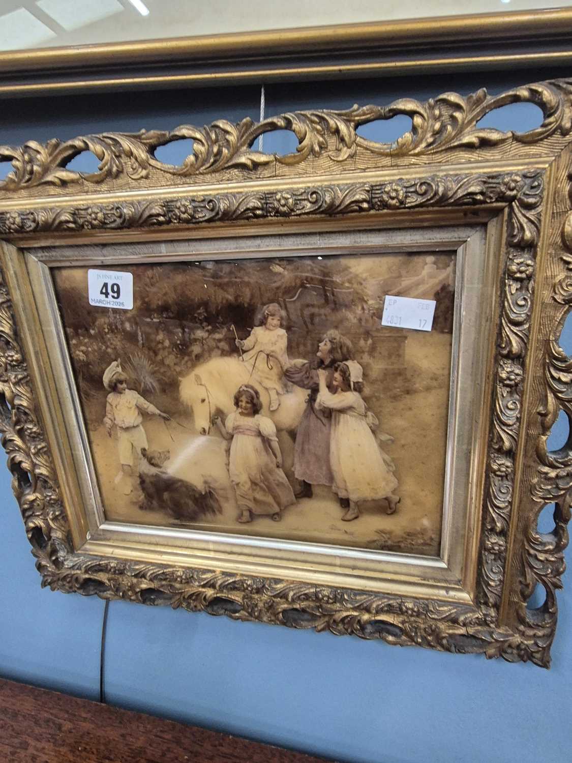 Lot 49 - An antique crystoleum picture. 25 x 19 cm