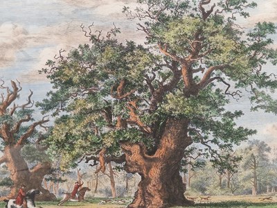 Lot 53 - A group of five furnishing prints depicting trees