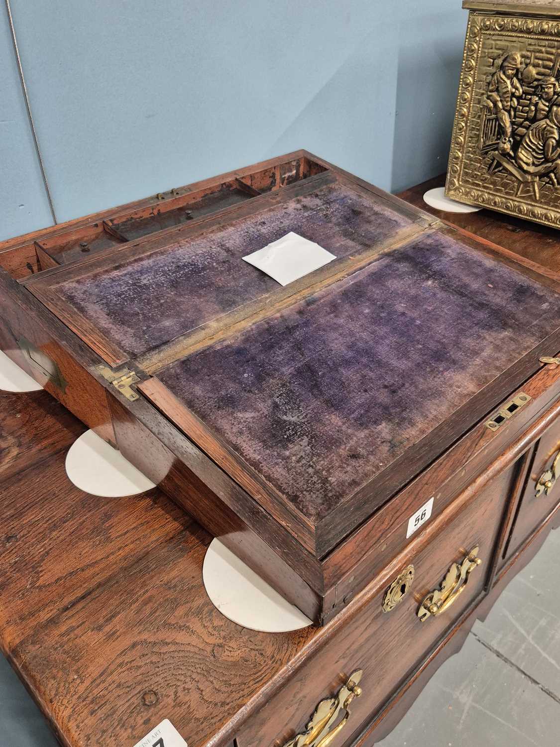 Lot 56 - An early Victorian rosewood writing box