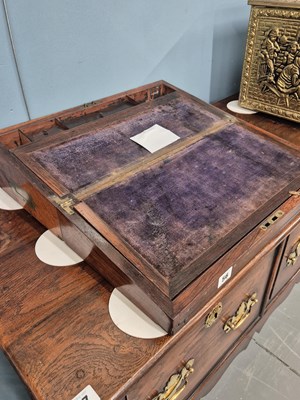 Lot 56 - An early Victorian rosewood writing box