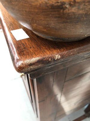 Lot 57 - A Georgian-style oak three-drawer dresser base...
