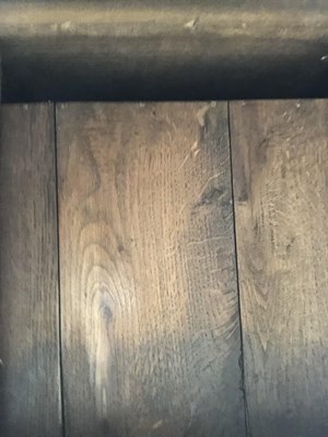 Lot 57 - A Georgian-style oak three-drawer dresser base...