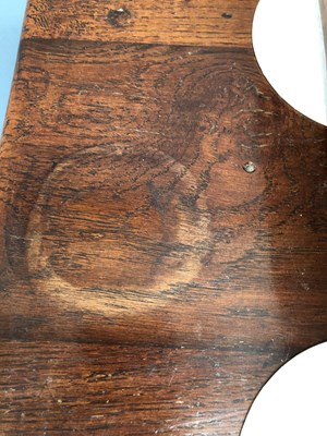 Lot 57 - A Georgian-style oak three-drawer dresser base...