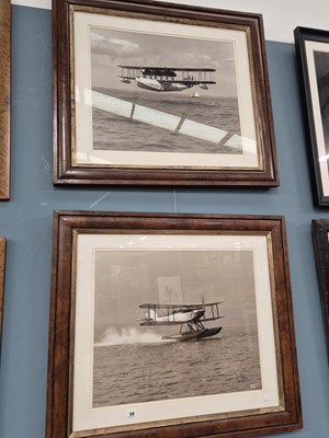 Lot 59 - Two large photographic prints of seaplanes