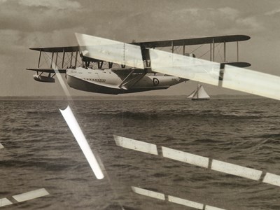 Lot 59 - Two large photographic prints of seaplanes