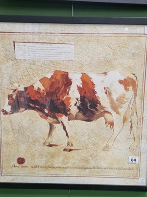 Lot 64 - Seven large decorative furnishing prints,...