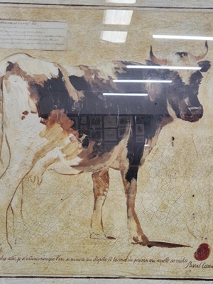 Lot 64 - Seven large decorative furnishing prints,...