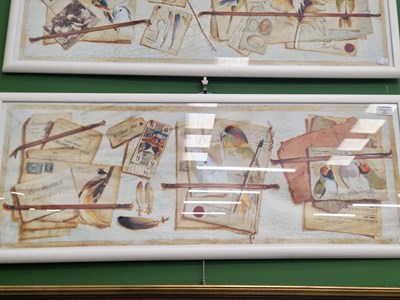 Lot 64 - Seven large decorative furnishing prints,...