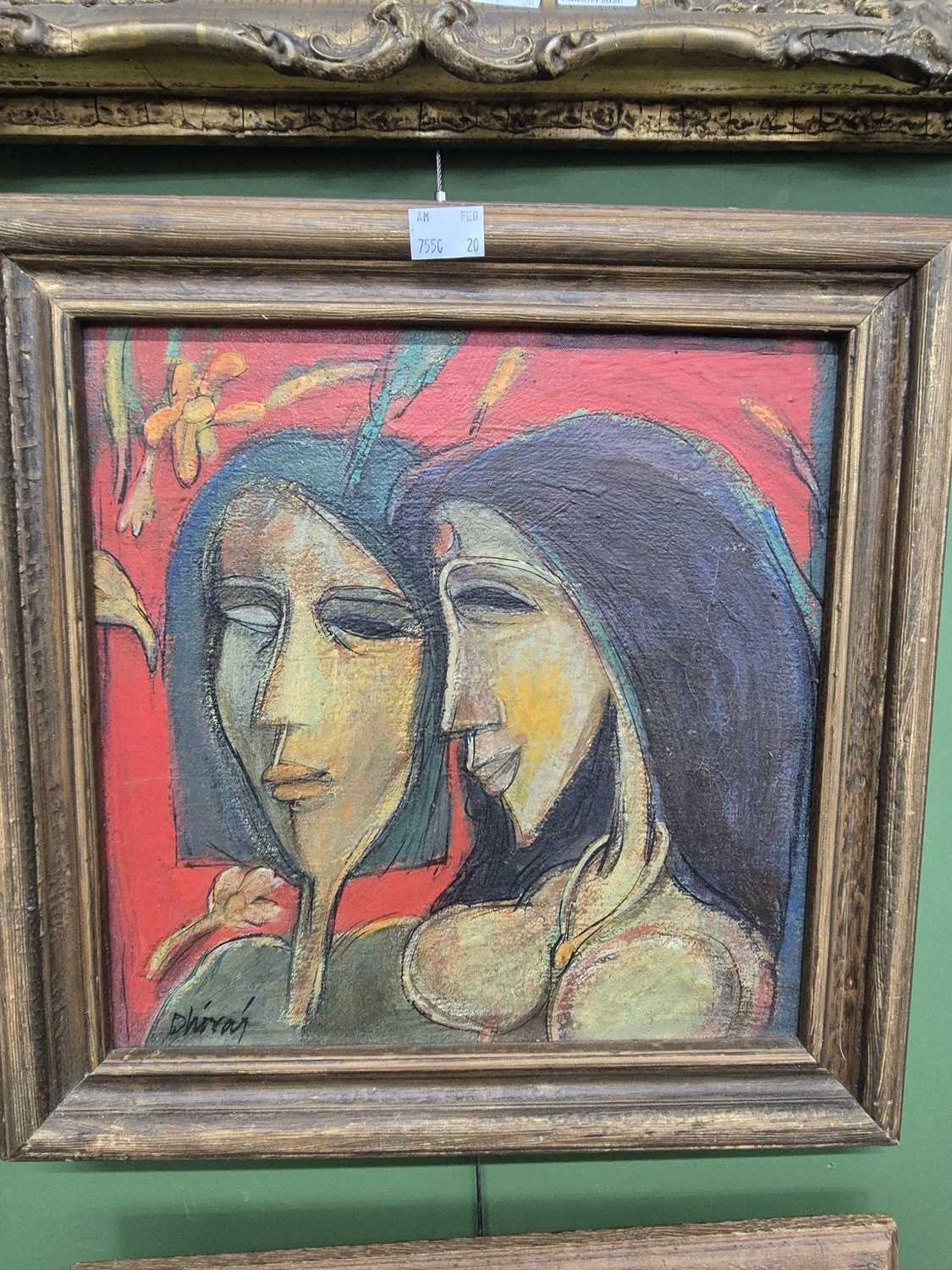 Lot 68 - Dhiraj Choudhury (1936-2008) ARR. two women...