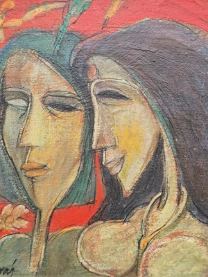 Lot 68 - Dhiraj Choudhury (1936-2008) ARR. two women...
