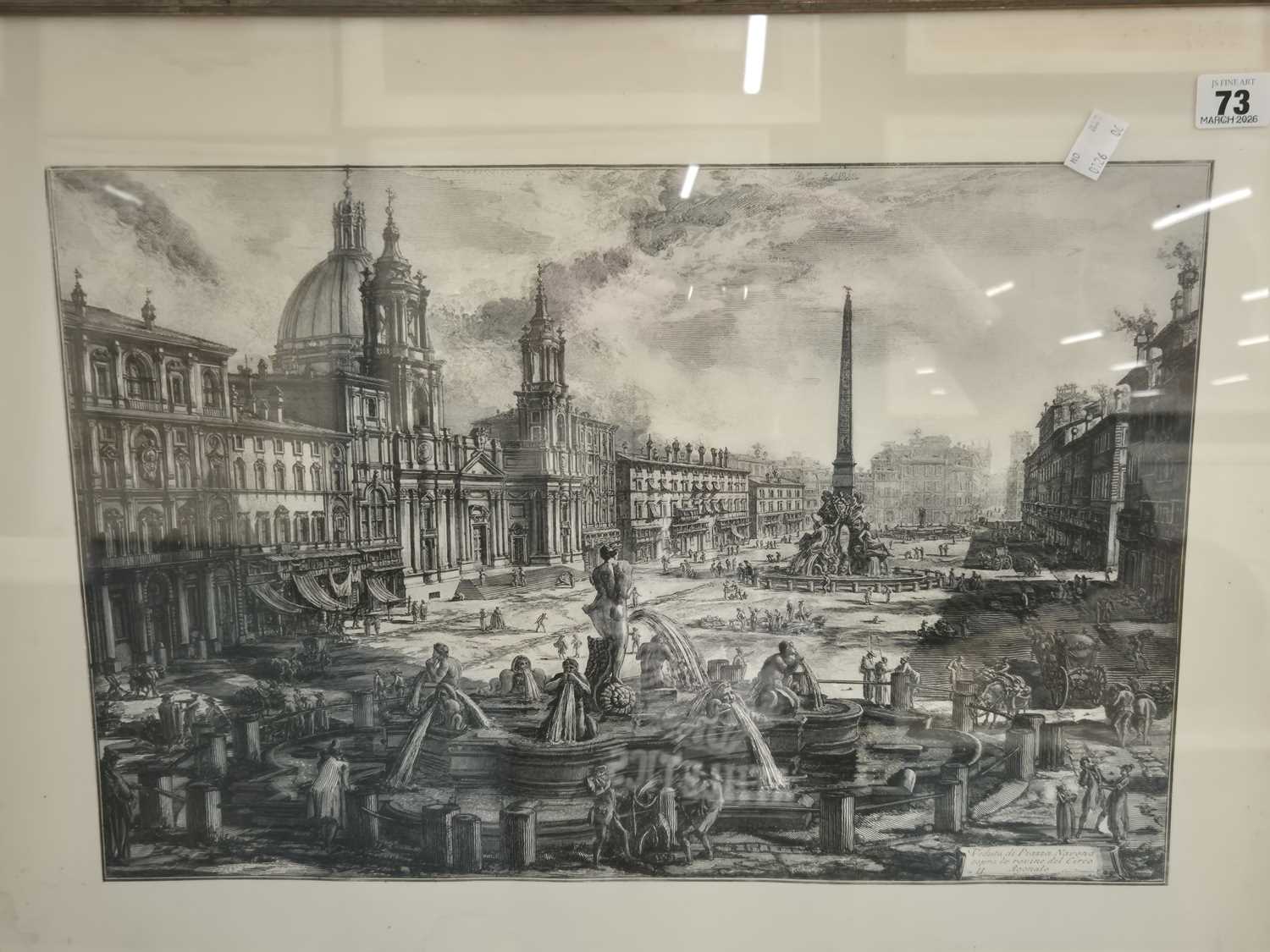 Lot 73 - Two large prints of Rome, after the antique