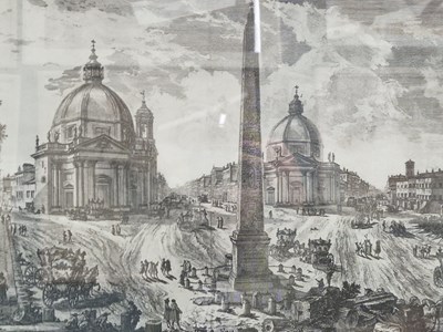 Lot 73 - Two large prints of Rome, after the antique