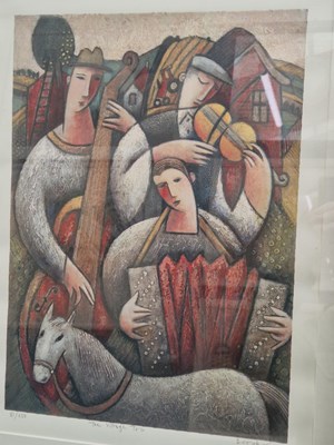 Lot 75 - Jiri Borsky (b 1945) 'The Village Trio',...