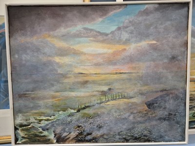 Lot 78 - Geoff Johnson, 'Mist on the Severn estuary',...