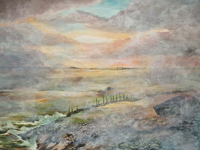 Lot 78 - Geoff Johnson, 'Mist on the Severn estuary',...