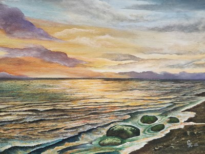 Lot 78 - Geoff Johnson, 'Mist on the Severn estuary',...