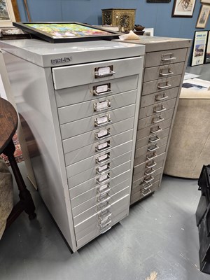 Lot 98 - Two steel file cabinets.
