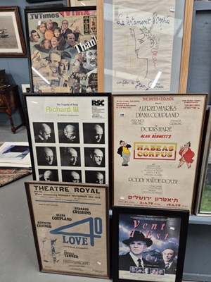 Lot 100 - Six vintage theatre posters etc