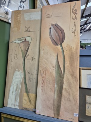 Lot 107 - A pair of decorative canvas prints after V Mond