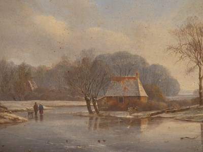 Lot 1365 - Andreas Schelfhout (1787-1870), a couple with...