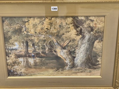 Lot 1366 - John Henry Mole (1814-1886), a lady gathering...