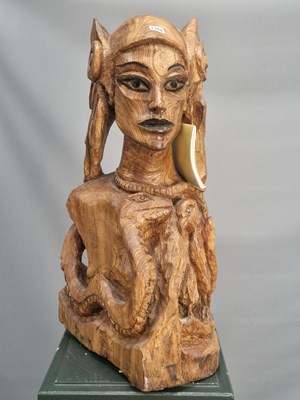 Lot 1368 - Willard Wigan (b. 1957), a pine sculpture of a...