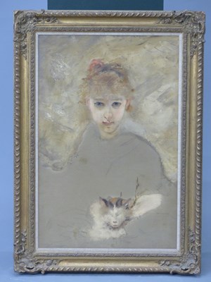 Lot 1377 - Edwardian school, a sketched portrait of a...