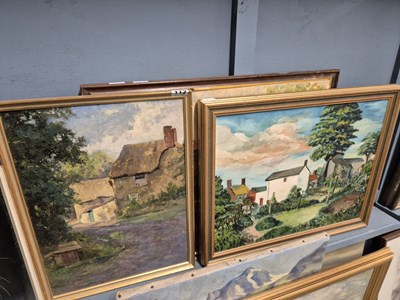 Lot 112 - A group of six various oil paintings,...