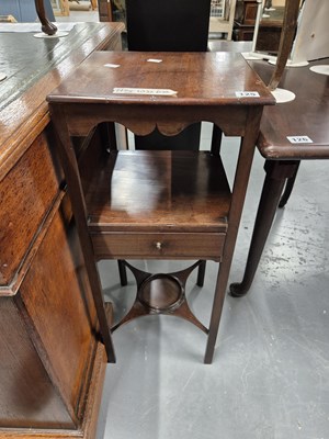 Lot 125 - A small Georgian two-tier washstand H 78 W 32...