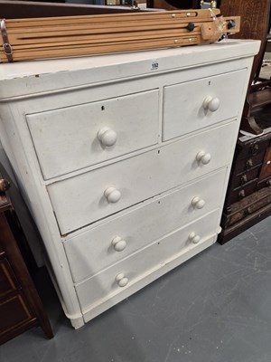Lot 152 - A Victorian painted chest of five drawers H...