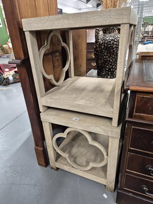 Lot 159 - A pair of limed wood occasional tables H53 W...