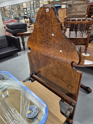 Lot 162 - An early 20th-century walnut single bed H 141...