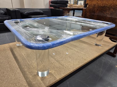 Lot 163 - A good-quality glass-top coffee table with...
