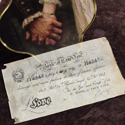 Lot 3 - 1847 “Bank of True Love” Valentine / Love...