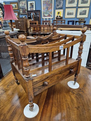 Lot 179 - A good quality Victorian rosewood Canterbury...