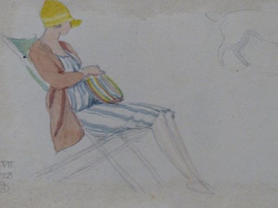 Lot 1388 - Joseph Edward Southall (1861-1944), a lady in...