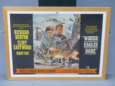 Lot 1400 - A film poster for 'Where Eagles Dare' starring...