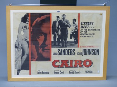 Lot 1401 - A film poster for 'Cairo' starring George...