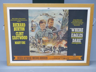 Lot 1403 - A film poster for 'Where Eagles Dare' starring...