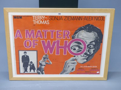 Lot 1406 - A film poster for 'A Matter of Who' starring...